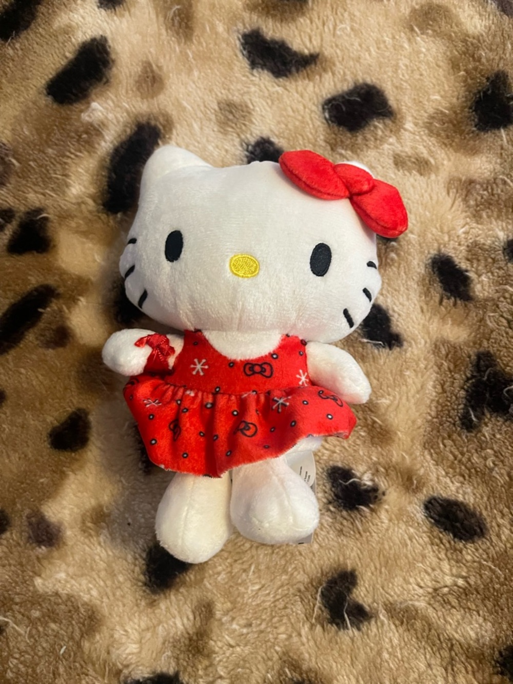 Hello Kitty White Plush with Red Dress and Bow